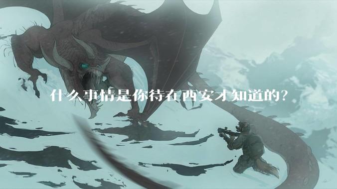 什么事情是你待在西安才知道的？